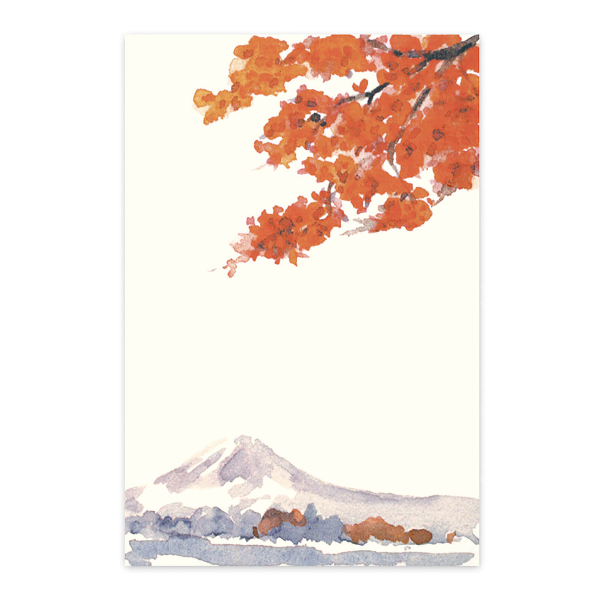 【めでたや】季節の絵はがき　秋　富士と紅葉