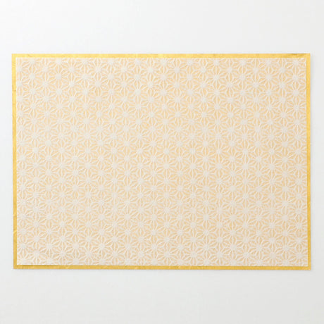 PLACE MAT　麻の葉 × 金 ２枚