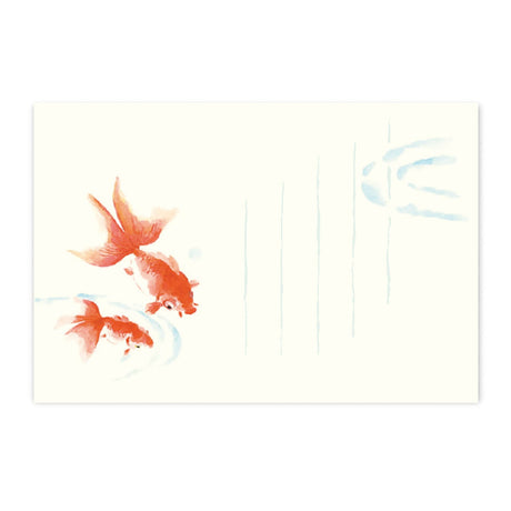 季節の絵はがき 夏 きんぎょ