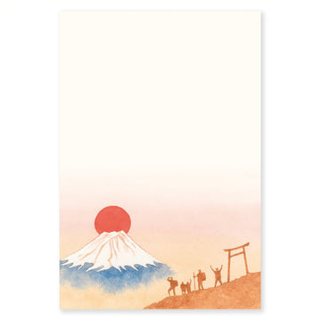 季節の絵はがき　ご来光と富士山