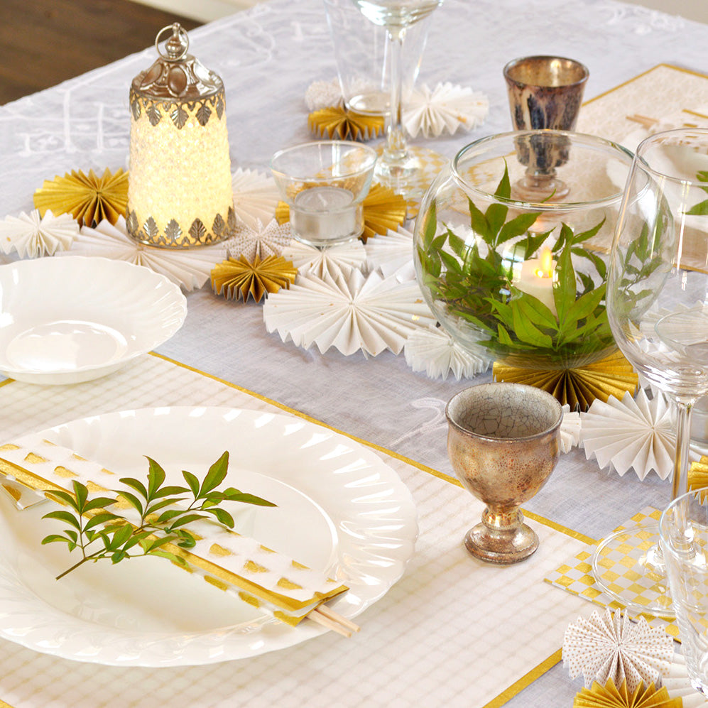 PLACE MAT<br>手漉き和紙お正月テーブルイメージ