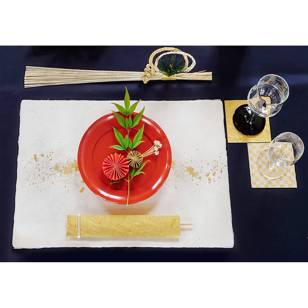 ORNAMENT　HANA｜和紙・水引 テーブルコーディネート｜赤・金