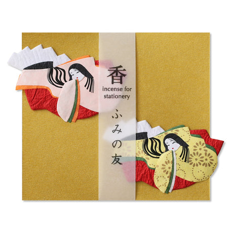 かほりふみの友　平安朝（和紙 切り絵の文香）