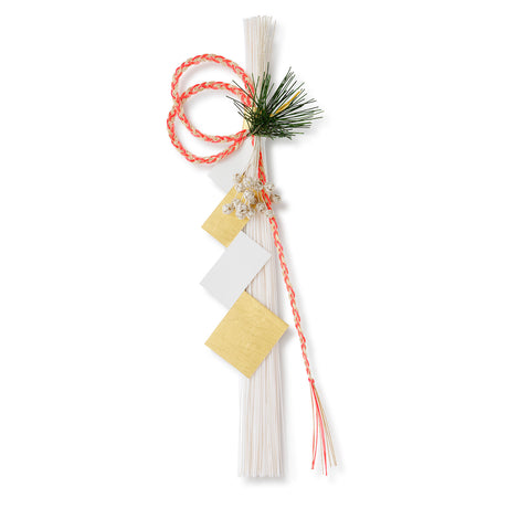 MIZUHIKI DECORATION　ネオン　小｜和紙・水引 お正月飾り｜朱赤・金・白