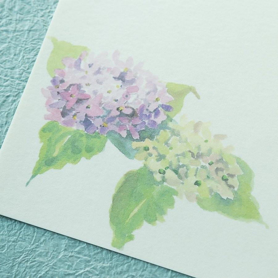 肌吉紙レターセット　夏の訪れ 　紫陽花アップ
