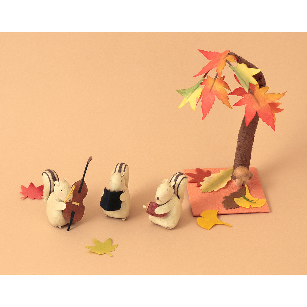 【めでたや】森の音楽隊 リスと秋の公園　飾りつけイメージ