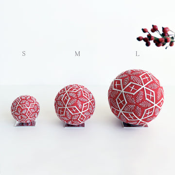 temari-手毬-　赤×白