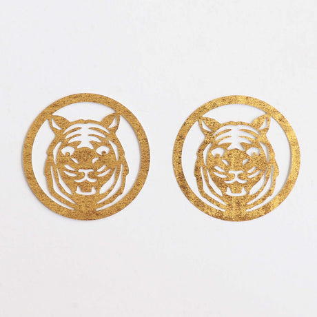 お祝いオーナメント 切り絵 寅 金