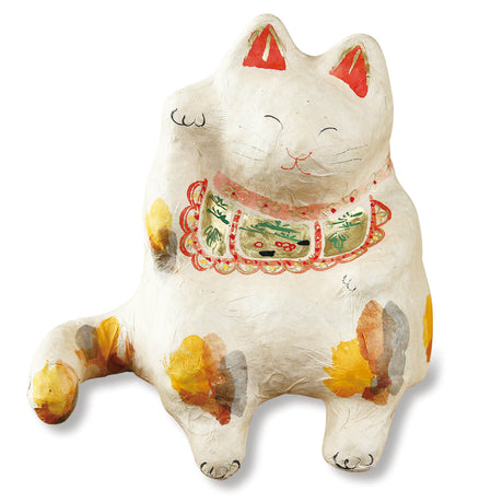 張り子 おおらか招き猫 小 