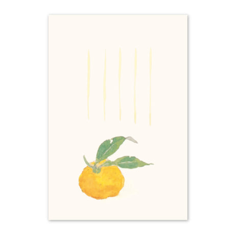 季節の絵はがき　冬　柚子