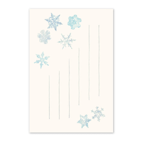 季節の絵はがき　冬　雪の結晶