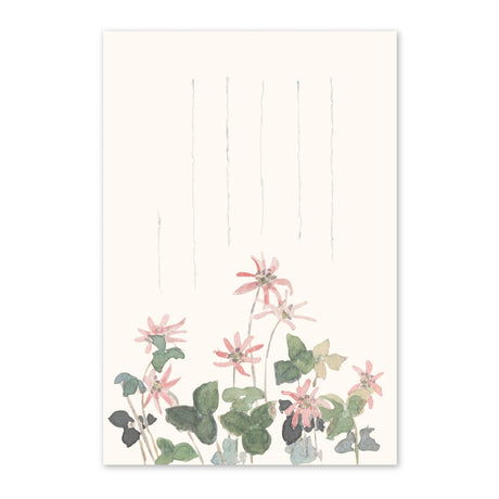 季節の絵はがき　冬　雪割草