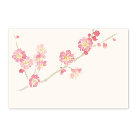 季節の絵はがき　冬　紅梅