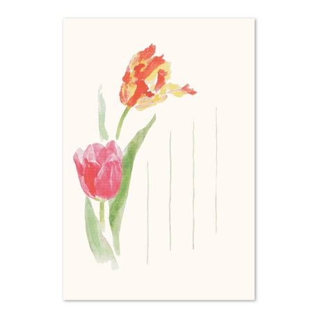 季節の絵はがき　春　チューリップ