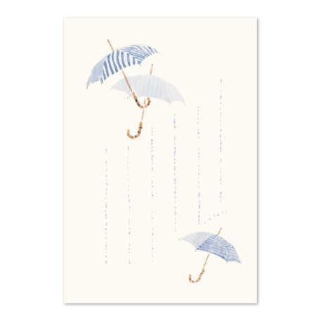 季節のはがき　初夏　かさ