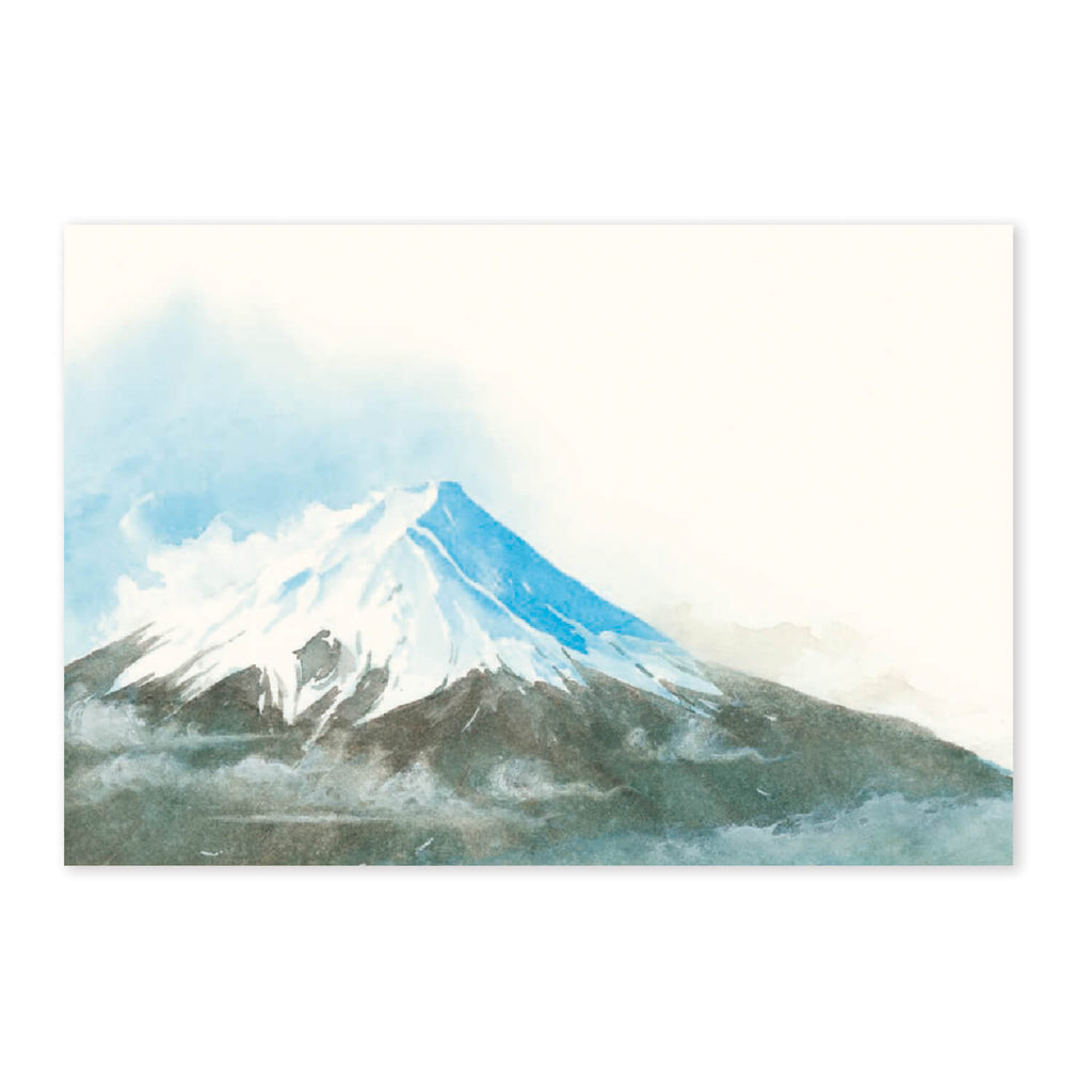 季節の絵はがき　冬　冬の富士山
