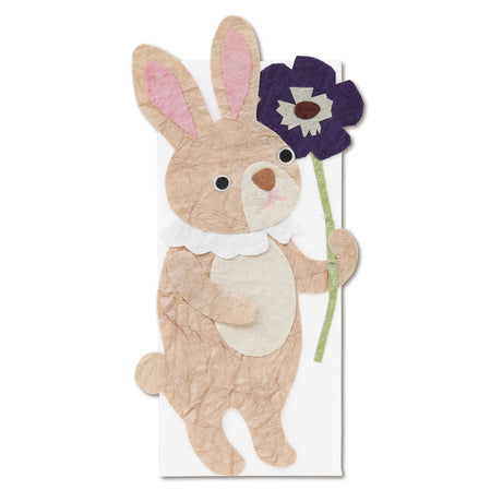 うさぎぽち袋　紫の花　1枚入