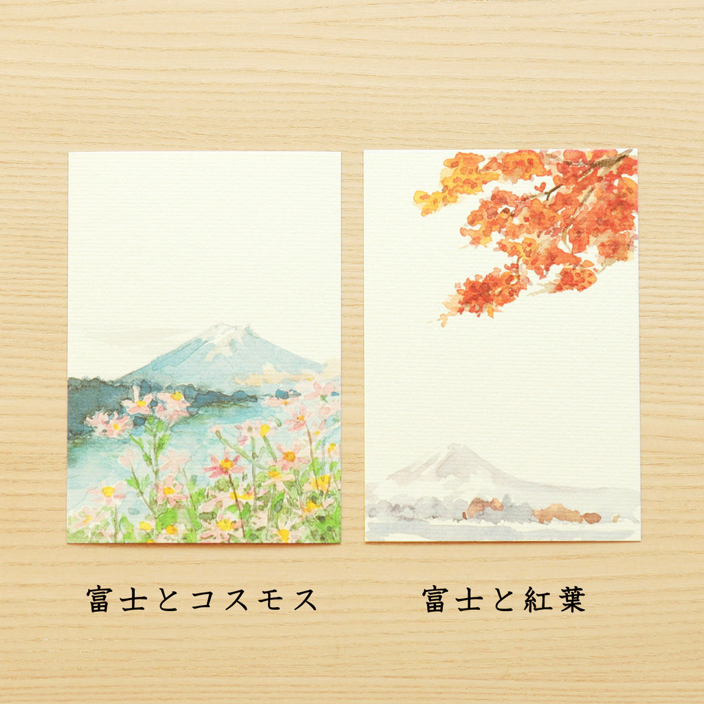 季節の絵はがき四季の富士山セット10枚入 富士とコスモス・富士と紅葉
