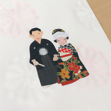 和紙クラフトカード　大　婚礼角隠し