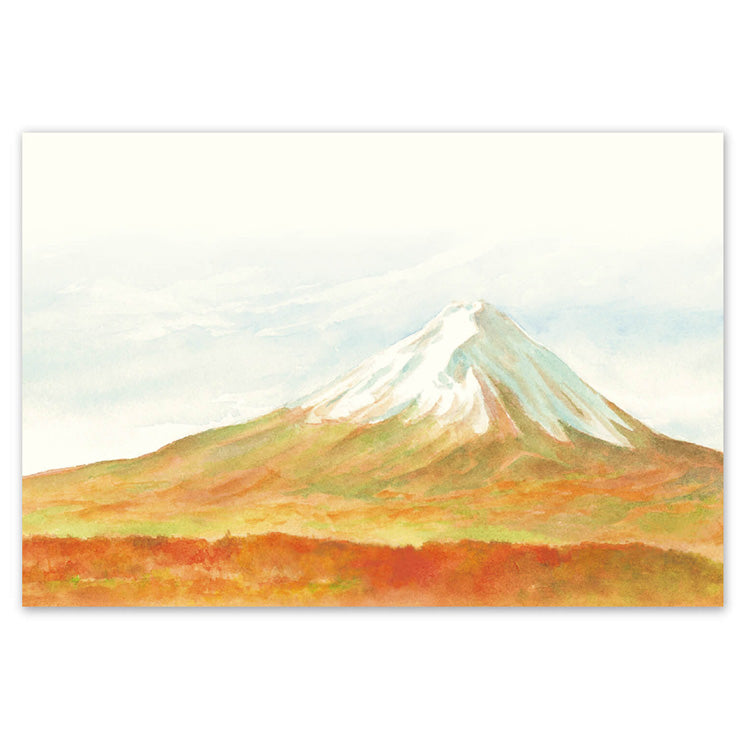 季節の絵はがき　秋　秋の富士山　横