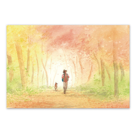 季節の絵はがき　秋　紅葉散策
