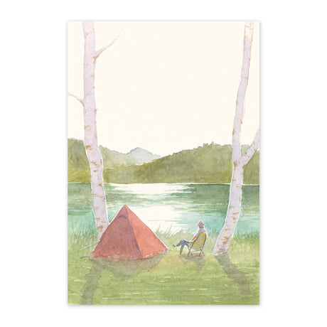 季節の絵はがき　夏　四尾連湖の夏