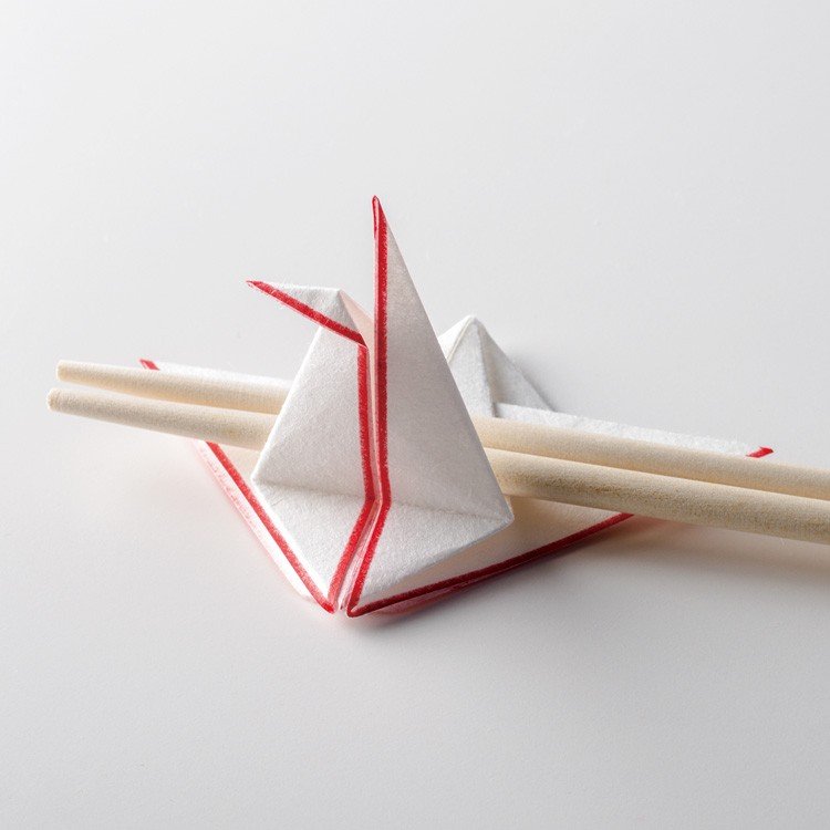 鶴の箸置き（三個入り）肌吉紙使用【山根折形礼法教室オリジナル作品】